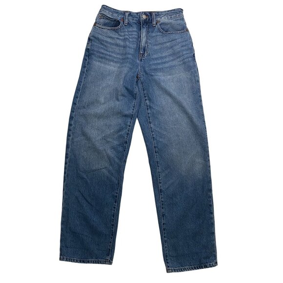 Madewell Curvy Baggy Straight Jeans mid Wash women’s 26 high rise - Picture 4 of 13